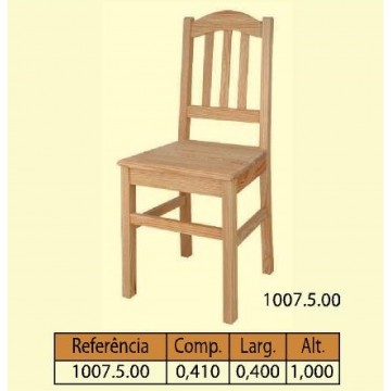 Cadeira tampo maciço 3 tab. verticais - Cadeiras - Casa do Pinho - Loja Online - Móveis - Pinho de Alta Qualidade