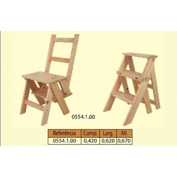 Cadeira escadote - Cadeiras - Casa do Pinho - Loja Online - Móveis - Pinho de Alta Qualidade