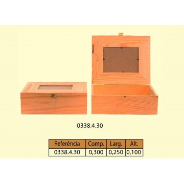 Caixa lisa com vidro n=4 em pinho - Caixas - Casa do Pinho - Loja Online - Móveis - Pinho de Alta Qualidade
