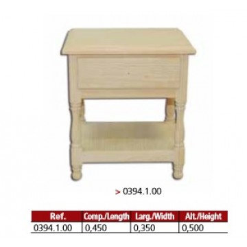 Mesa cabeceira 1 gaveta 1 prateleira em madeira maciça. - Utilidades - Casa do Pinho - Loja Online - Móveis - Pinho de Alta Qualidade