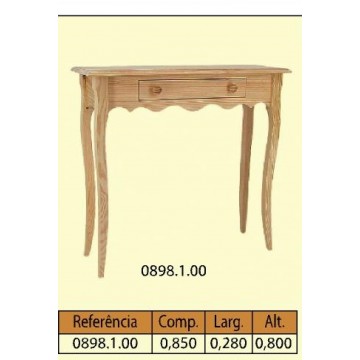 Mesa 4 patas arcadas 1 gaveta grande em pinho - Credence table - Casa do Pinho - Loja Online - Móveis - Pinho de Alta Qualidade