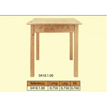 Mesa quadrada em pinho maciço com 4 gavetas - Mesas de jantar - Casa do Pinho - Loja Online - Móveis - Pinho de Alta Qualidade