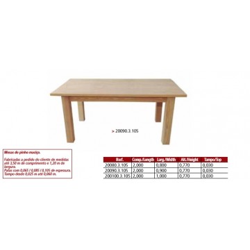 Mesa maciça em madeira de pinho.  - Mesas de jantar - Casa do Pinho - Loja Online - Móveis - Pinho de Alta Qualidade