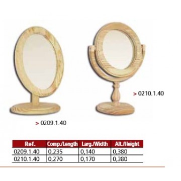Toucador oval com espelho - Espelhos - Casa do Pinho - Loja Online - Móveis - Pinho de Alta Qualidade