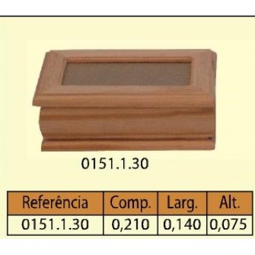 Caixa xina com vidro em pinho - Utilidades - Casa do Pinho - Loja Online - Móveis - Pinho de Alta Qualidade