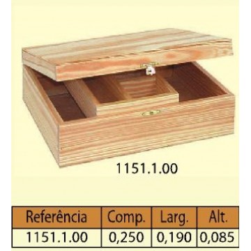 Caixa lisa com divisões móveis em pinho - Utilidades - Casa do Pinho - Loja Online - Móveis - Pinho de Alta Qualidade