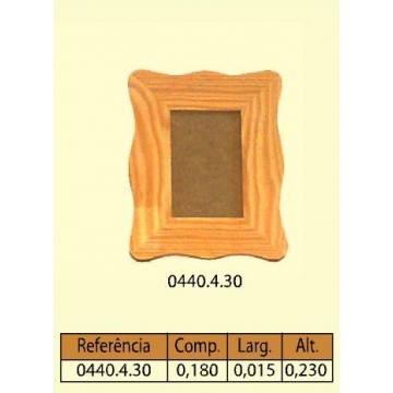 Moldura ondulada pequena com vidro para foto - Utilidades - Casa do Pinho - Loja Online - Móveis - Pinho de Alta Qualidade